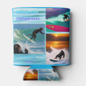 チンパンジーサーフィンフォトコラージュ、クーラーボックス 缶クーラー (裏面)