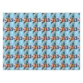 チンパンジーサーフィンフォトコラージュ、テーブルクロス テーブルクロス (正面(横))