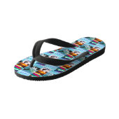 チンパンジーサーフィンフォトコラージュ、ビーチサンダル キッズビーチサンダル (アングル)