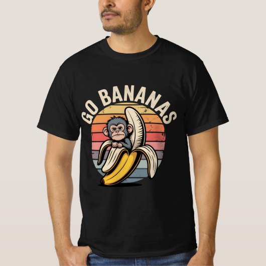 チンパンジーニ バナニーニ おもしろ オーバーサイズ Tシャツ (正面)