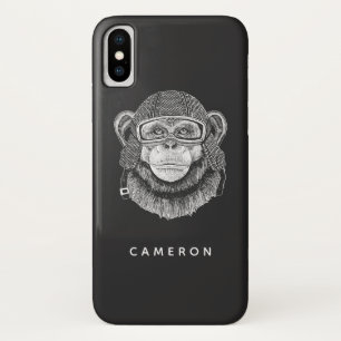 チンパンジーバイクライダー 名前の追加 iPhone X ケース