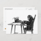 チンパンジー入力 ポストカード (正面/裏面)