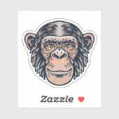 チンパンジー動物シール |ダイカットのシール シール (シート)