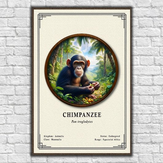 チンパンジー動物学シリーズ ポスター