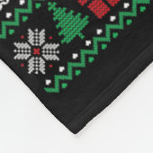 チンパンジー動物性男女の子醜いクリスマスSw フリースブランケット (角)