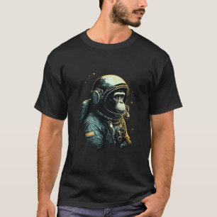 チンパンジー宇宙宇宙飛行士旅行モンキーヴィンテージD Tシャツ