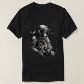 チンパンジー宇宙宇宙飛行士旅行モンキーヴィンテージD Tシャツ (デザイン正面)