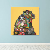 チンパンジー愛 キャンバスプリント (インサイチュ (ウッドフロア))