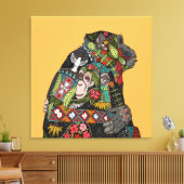 チンパンジー愛 キャンバスプリント (インサイチュ (リビング))