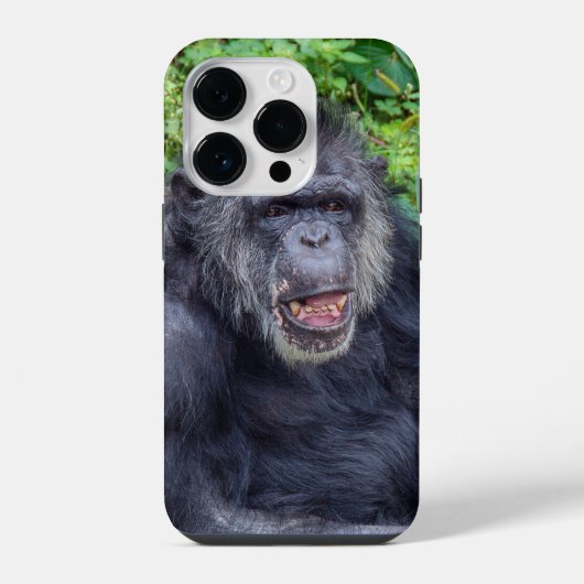 チンパンジー接写 iPhoneケース (裏面)