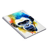 チンパンジー猿野生自然動物カラーアートパイン ノートブック (右側)