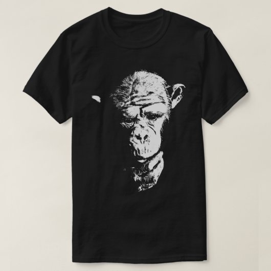チンパンジー考えズ猿猿猿クールチンプティー Tシャツ (デザイン正面)