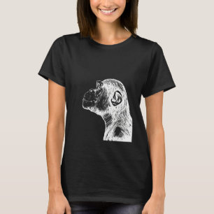 チンパンジー色恋人可愛い笑うチム Tシャツ