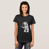 チンパンジー色恋人可愛い笑うチム Tシャツ (正面フル)