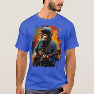 チンパンジー遊のギター Tシャツ