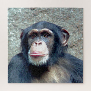 チンパンジー野生動物アート写真 ジグソーパズル