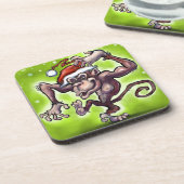 チンパンジー・クリスマス コースター (左側)