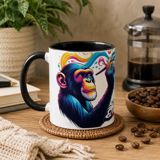チンパンジー コーヒーマグ マグカップ