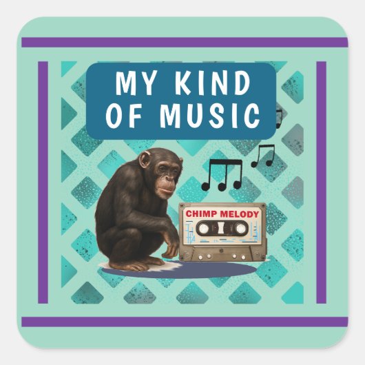 チンパンジー スクエアシール (正面)