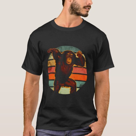 チンパンジー・チンプボノボアペ霊長類猿動物 Tシャツ (正面)