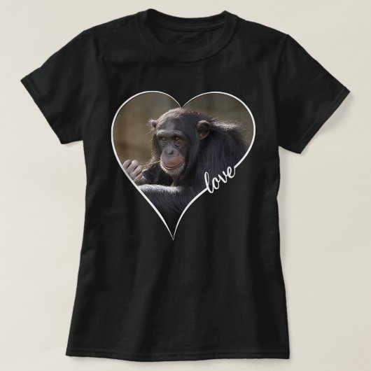 チンパンジー・モンキーギフト Tシャツ (デザイン正面)