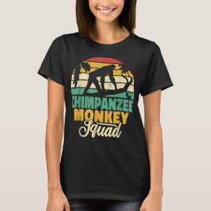チンパンジー・モンキー分隊チンパンジーapesヴィンテージメンズPri Tシャツ