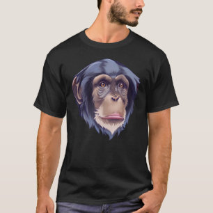 チンパンジー・モンキー顔霊長類モンキートレーナーアニメーション Tシャツ