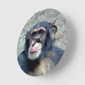 チンパンジー ラウンド壁時計 (傾斜)