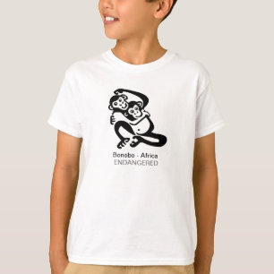 チンパンジー – BONOBO – 絶滅危惧動物グラフィック Tシャツ