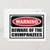 チンパ警告ンゼスのはがきに用心せよ ポストカード (正面/裏面)