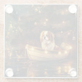 チン日本のクリスマスフェスティバル航海 ガラスコースター (裏面)