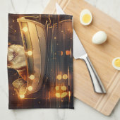 チン日本のクリスマスフェスティバル航海 キッチンタオル (四つ折り)