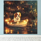 チン日本のクリスマスフェスティバル航海 キャンバスプリント (インサイチュ (ウッドフロア))