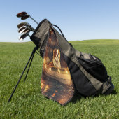 チン日本のクリスマスフェスティバル航海 ゴルフタオル (グリーン)