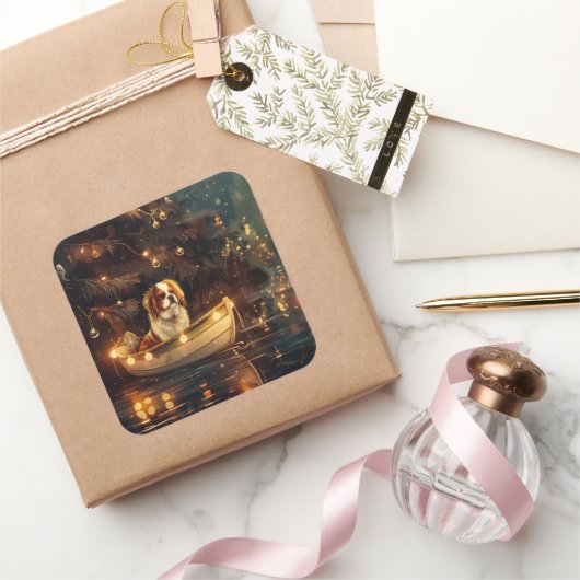 チン日本のクリスマスフェスティバル航海 スクエアシール (ギフト)