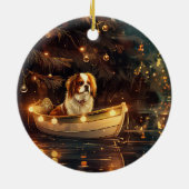 チン日本のクリスマスフェスティバル航海 セラミックオーナメント (裏面)
