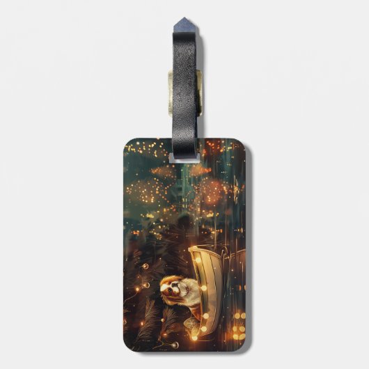 チン日本のクリスマスフェスティバル航海 ラゲッジタグ (裏面縦)