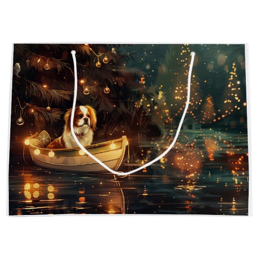 チン日本のクリスマスフェスティバル航海 ラージペーパーバッグ (正面)