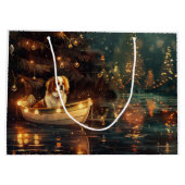 チン日本のクリスマスフェスティバル航海 ラージペーパーバッグ (裏面)