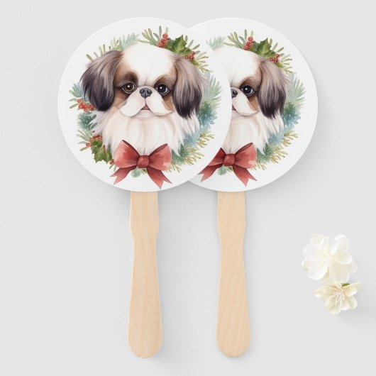 チン日本のクリスマスリースフェスティバルカップ ハンドファン (正面&裏面)