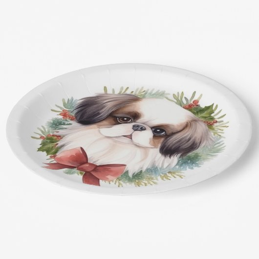 チン日本のクリスマスリースフェスティバルカップ ペーパープレート (アングル)