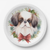 チン日本のクリスマスリースフェスティバルカップ ペーパープレート (正面)