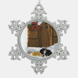 チン日本のクリスマス スノーフレークピューターオーナメント
