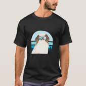 チン日本のスキー冬山スキー犬の恋人 Tシャツ (正面)
