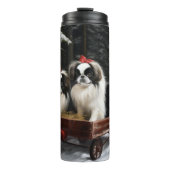チン日本のスノイそりクリスマスデコール タンブラー (正面)