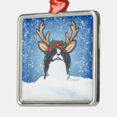 チン日本のトナカイ金属オーナメント メタルオーナメント (左)