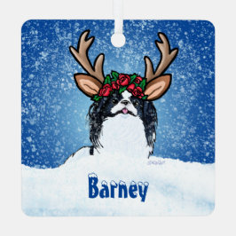 チン日本のトナカイ メタルオーナメント