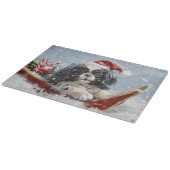 チン日本のドグクリスマスフェスティバル カッティングボード (角)