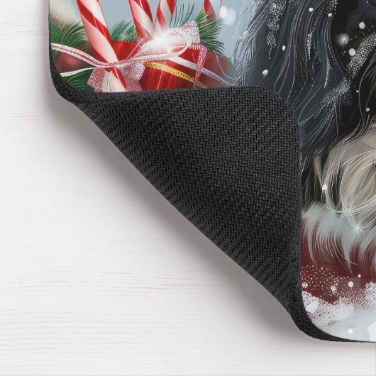 チン日本のドグクリスマスフェスティバル マウスパッド (コーナー)