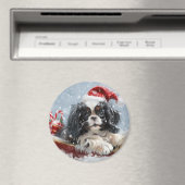 チン日本のドグクリスマスフェスティバル マグネット (インサイチュ (食洗機))